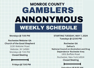 Monroe County Gamblers Anonymous Meetings