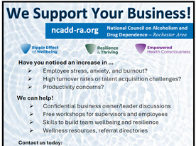 We Support Your Business NCADD RA