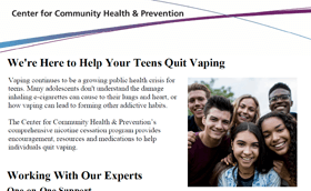 Post for helping teens quit vaping. Photo of smiling teens.